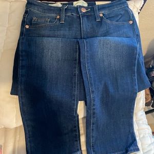 High rise slim straight jeans